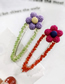 Fashion Purple Flower Rhinestone Drop-shaped Duckbill Clip Pearl Liu Seaside Clip Duckbill Clip