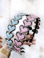 Fashion Pink Heart Ring Card Issuing Love Acrylic Alloy Headband