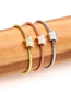 Fashion Silver Bear's Paw-studded Adjustable Bracelet