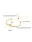 Fashion Gold Bear's Paw-studded Adjustable Bracelet