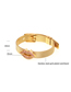 Fashion Gold Copper Plated Micro-inlaid Lips Stainless Steel Mesh Strap Bracelet