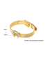 Fashion Gold Stainless Steel Mesh Strap Horns Buds Inlaid Zircon Bracelet