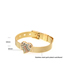 Fashion Gold Diamond Love Stainless Steel Strap Bracelet