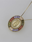 Fashion Gold Elliptical Virgin Copper Plated Micro Zircon Necklace