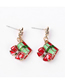 Fashion Red Christmas Gift Box Earrings