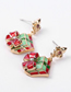 Fashion Red Christmas Gift Box Earrings