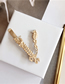 Fashion Gold V-shaped Rhinestone Hair Clip