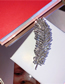 Fashion Ab Color Crystal Feather Rhinestone Clip