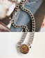 Fashion Silver Coin Head Necklace