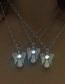 Fashion Blue Green Wings Owl Wings Luminous Beads Necklace