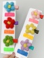 Fashion Light Color (set Of 3 Pairs) Wool Flower Duckbill Clip Set