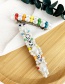Fashion Color Alloy Pearl Wood Beaded Letter Hairpin