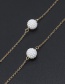 Fashion Silver Non-slip Metal Pearl Ball Chain