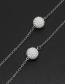 Fashion Silver Non-slip Metal Pearl Ball Chain