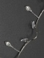 Fashion Silver Water Drop Zircon Rhinestone Glasses Chain