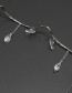 Fashion Silver Water Drop Zircon Rhinestone Glasses Chain