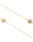 Fashion Gold Rhinestone Pearl Ball Glass Beads Chain