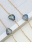 Fashion Gold Heart Crystal Bead Chain