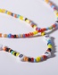 Fashion Color Geometric Beaded Beads Letter Love Necklace