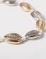 Fashion Bracelet Gold Alloy + Natural Shell Geometric Adjustable Shell Necklace