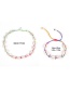 Fashion White Line Shell Bracelet Pearl Geometric Braided Shell Line Adjusting Buckle Necklace Set