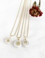 Fashion Gold Copper-studded Zircon Palm Pearl Necklace