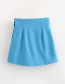 Fashion Blue Irregular A Word Skirt