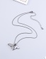 Fashion Gold Alloy Diamond Double Fishtail Necklace