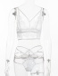Fashion White Cross Lace Stitching Lingerie Set