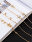 Fashion Gold Alloy Chain With Diamond Butterfly Flower Bracelet Set Of 4