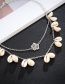 Fashion Silver Multilayer Alloy Old Flower Shell Necklace