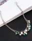 Fashion Silver Geometric Alloy Chain Rice Beads Round Multi-layered Anklet