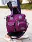 Fashion Purple Nylon Shoulder Tote