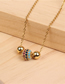 Fashion Ne0185-a Micro-inlaid Colored Diamond Ball Necklace