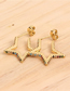 Fashion Er0082-a Micro-inlaid Zircon Angled Five-pointed Star Stud