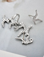 Fashion Silver  Silver Needle And Peace Pigeon Inlaid Zircon Earrings