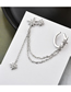 Fashion Silver  Silver Needle Rice Word Meteor Tassel One-piece Earrings