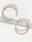 Fashion Gold Alloy Hollow Twist Chain C-shaped Earrings