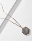 Fashion Water Droplets Natural Stone Edging Crystal Bead Necklace