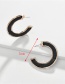 Fashion Brown Alloy Wrapped Cotton Thread Hollow C-shaped Earrings