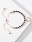 Fashion Green Alloy Drill U-shaped Pull Natural Stone Beads Bracelet