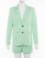 Fashion Green Suit Small Suit High Waist Five Pants Suit