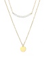 Fashion Gold Double Pearl Stainless Steel Necklace