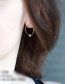 Fashion Steel Color Stainless Steel Zircon C-shaped Earrings
