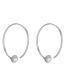 Fashion Rose Gold Stainless Steel Zircon C-shaped Earrings