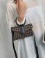 Fashion Black Plaid Woolen Stitching Shoulder Bag Shoulder Bag
