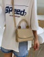 Fashion Khaki Wooden Beads Bright Pu Hand Shoulder Shoulder Bag