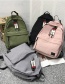 Fashion Pink Labeled Contrast Ribbon Backpack