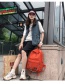 Fashion Red Metal Chain Backpack