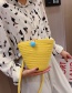 Fashion Yellow Cherry Woven Crossbody Shoulder Bag